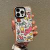 Creative Graffiti Cartoon iPhone16 Mobile Phone Case Apple 13promax Xiaohongshu Same 11 Silicone Protective Case