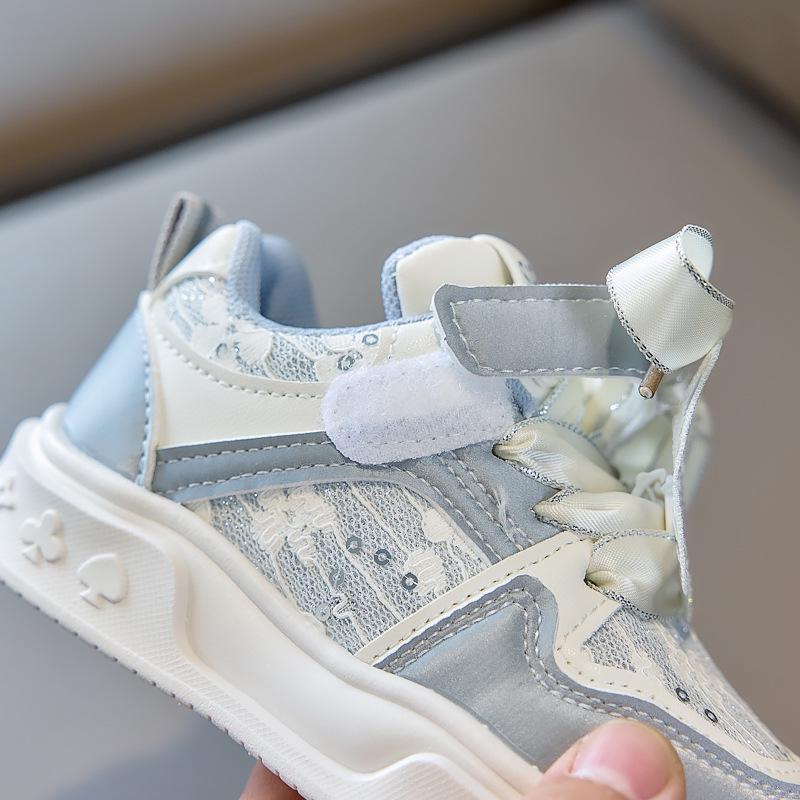 Girls' Bowknot Skate Shoes - Stylish Spring & Autumn Casual Sneakers for Little & Medium Children