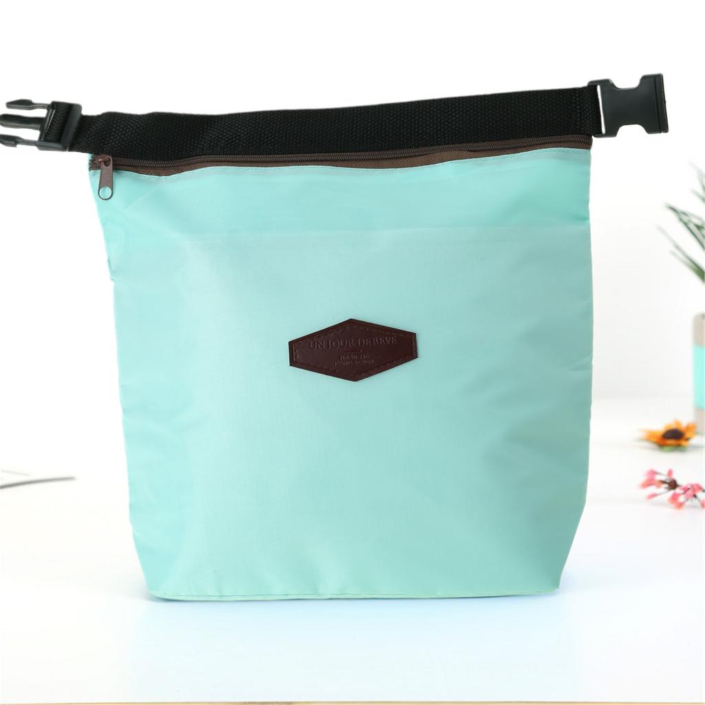 Borse termiche per il pranzo con cerniera, piccola borsa refrigerante impermeabile in nylon, borsa per la conservazione degli alimenti per ufficio, scuola, picnic