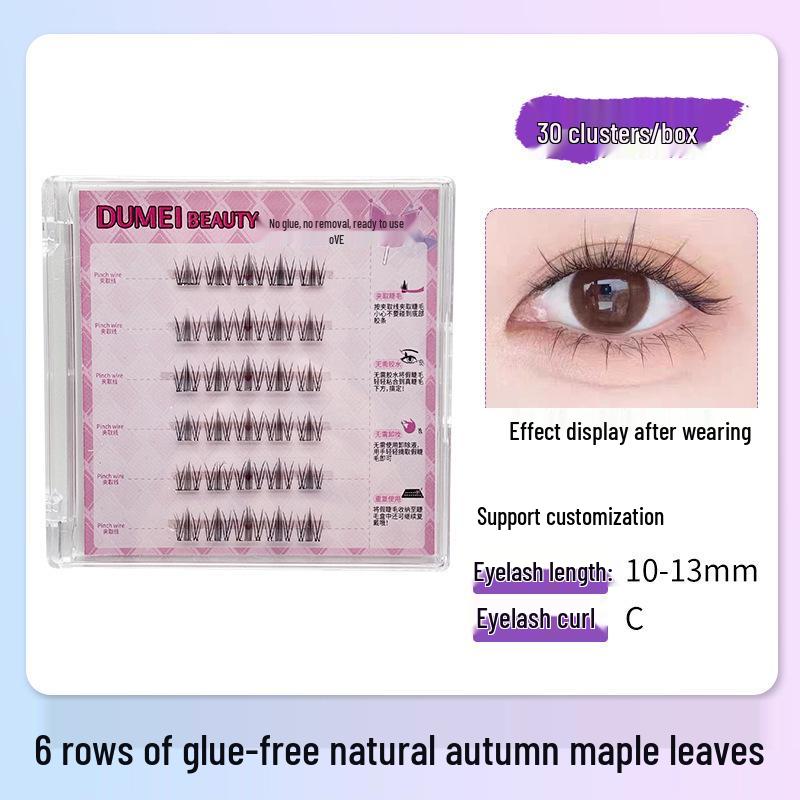 

Подсолнух Кот Эльф Бесклеевые Шестирядные Накладные Ресницы Серии