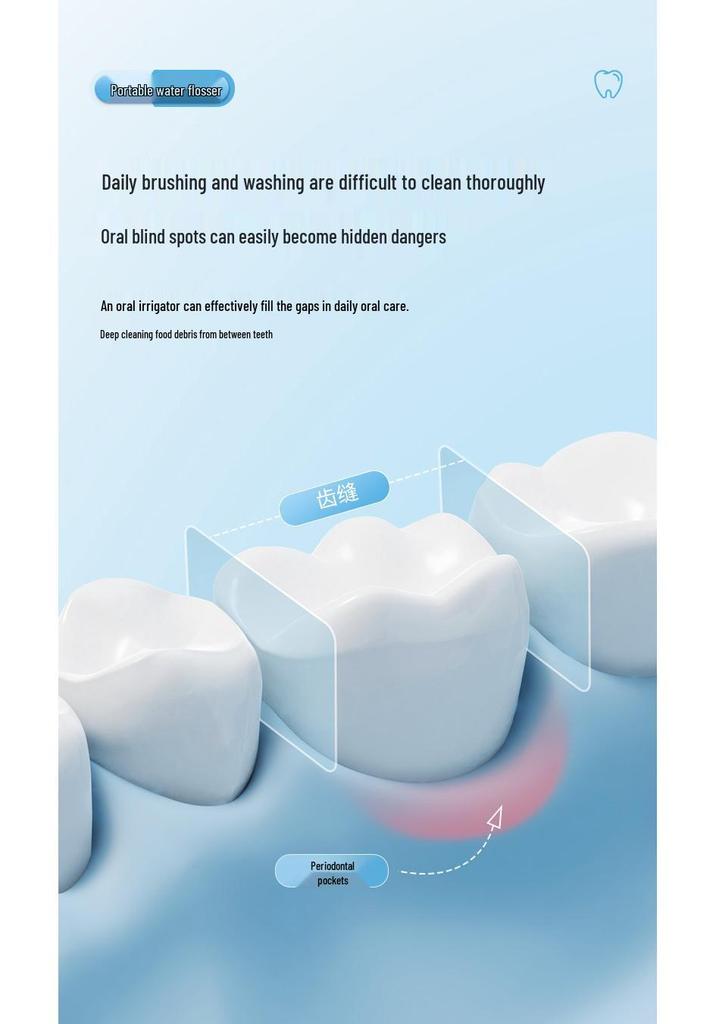 Portable Electric Water Flosser - Powerful Handheld Oral Care Device for Effective Dental Cleaning
