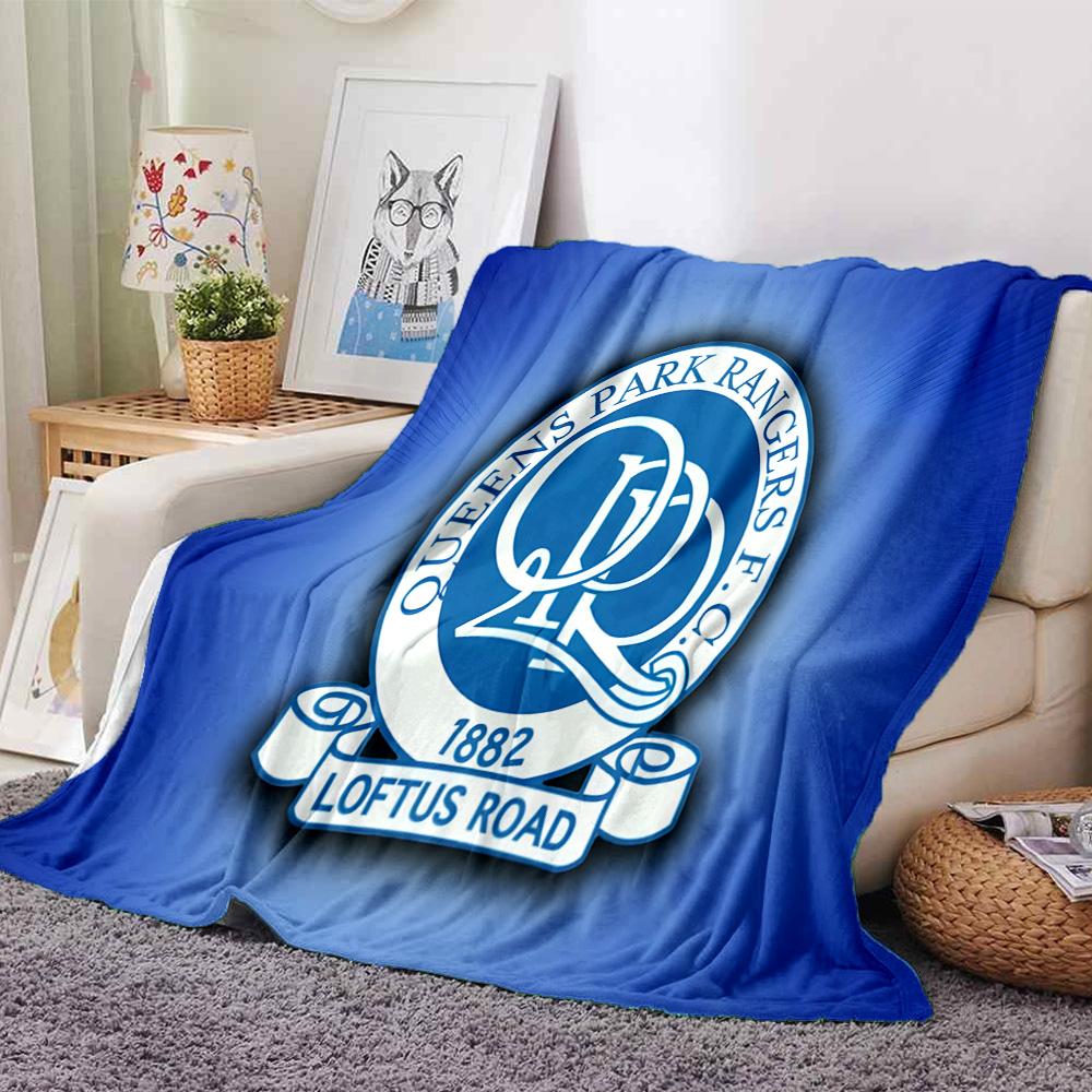 Queens Rangers Fußball Flanelldecke, Weiches Polyester, Modernes Design, Ganzjahres für Camping, Reisen, Geschenke für Feiertage oder Geburtstage