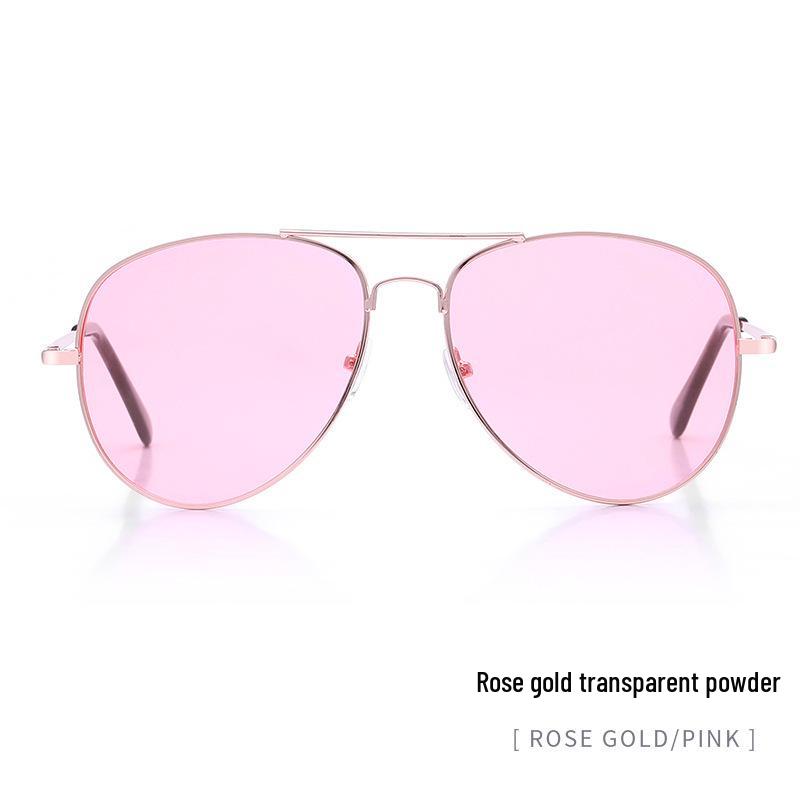 In-Stock Unisex Pilot 3026 Metal Aviator Sunglasses with Aluminum Frame and Spring Legs