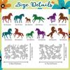 Horse Theme Carbon Steel Cutting Dies Stencils for DIY Scrapbooking Photo Album Decorative Embossing Paper Card 97~99x147~152x0.8mm 2pcs/set