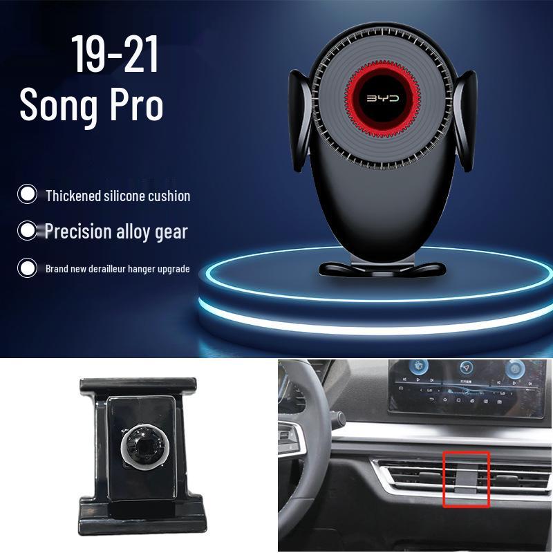 Compatible Gravity Car Phone Holder for BYD S6/S7/Song Pro/Han EV/Qin Navigation Systems
