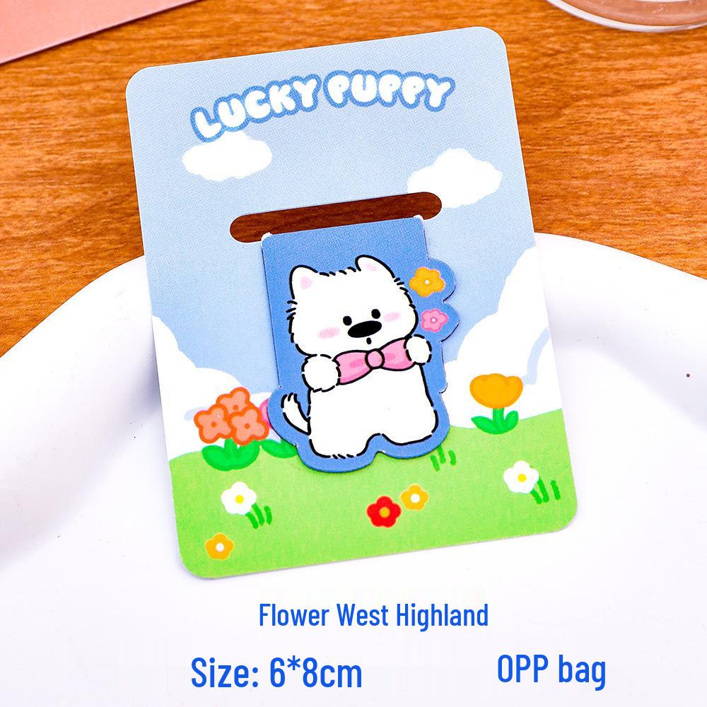 Magnetic Cartoon West Highland Bookmark: Cute Page Holder for Students
