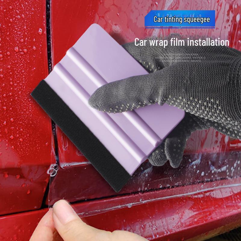 Transparente Autofolie Werkzeug - Unsichtbarer Folienrakel mit Tuch für Farbwechsel