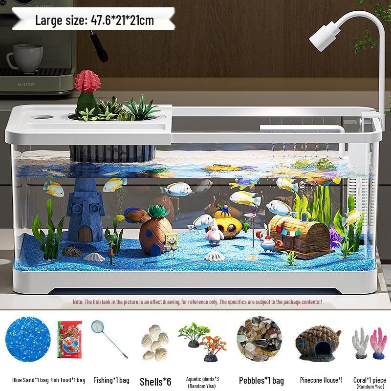 SEE KEAN Desktop Aquarium Fish Tank with Filter & Oxygenation