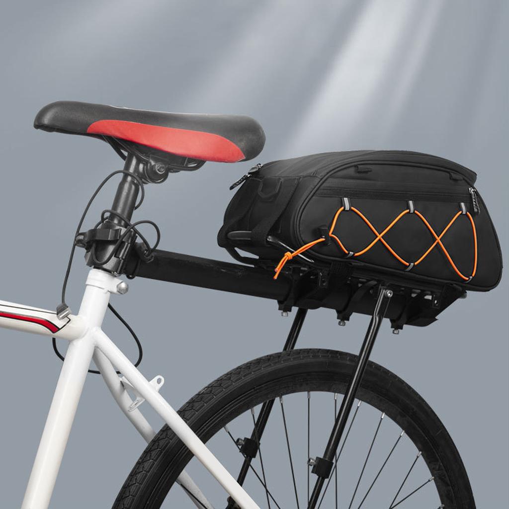 10L Bike Trunk Panniers Saddle Seat Bag Carriers with Reflectors Waterproof Hard Shells Bike Bag for Bicycles Rear Rack