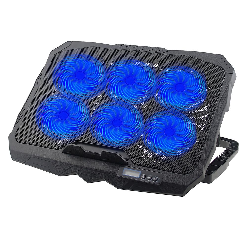 

A6 Ergonomic Laptop Cooling Stand Height Adjustable Notebook Cooler with 6 Fans A
