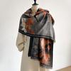 New Ladies Autumn Winter Double Sided Jacquard Scarf Shawl With High End Flower Design Premium Imitation Cashmere