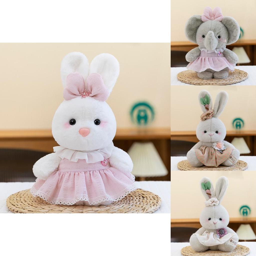Pink Bunny Plush Toy For Couples Gift Soft Animal Doll For Kids And Adults