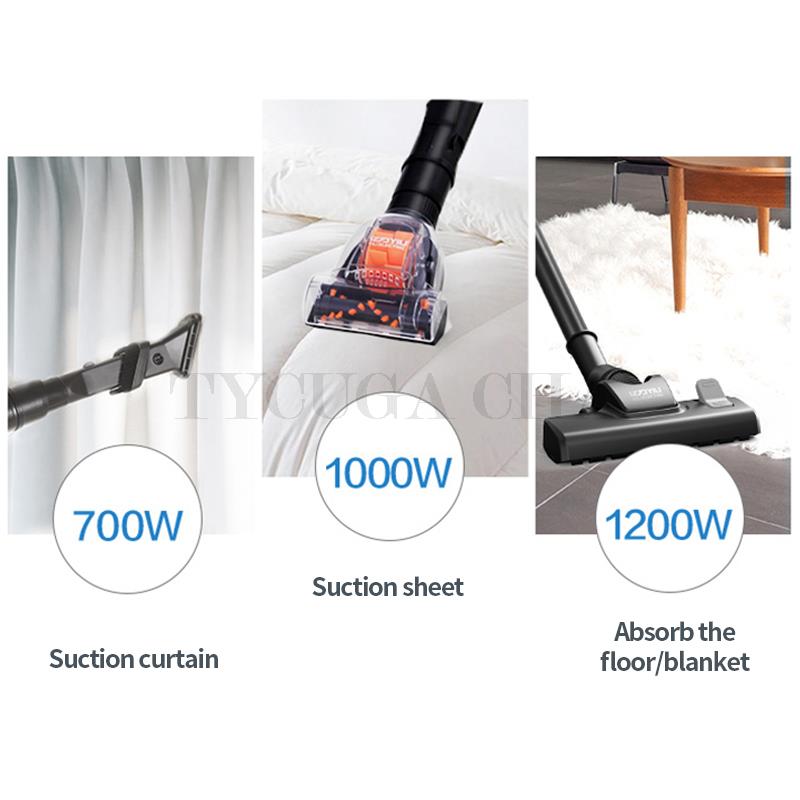 2000W 2,5L sací výkon 23KPa vysavač silný velký výkon vysavač pro domácnost odstraňování roztočů z koberců domácí spotřebič