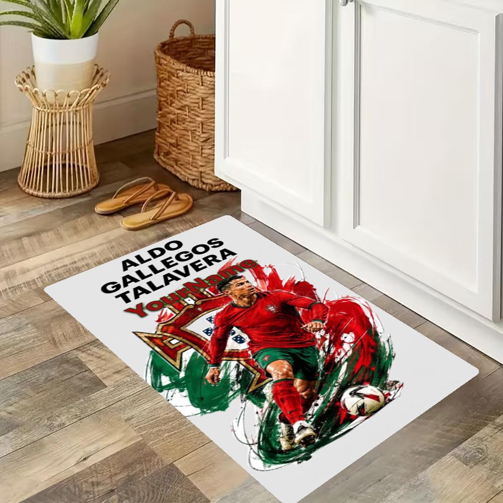Cristiano Ronaldo Customize Your Name Kitchen Rug Runner Rug Laundry Mat Hallway Entryway The Best Gift Choice