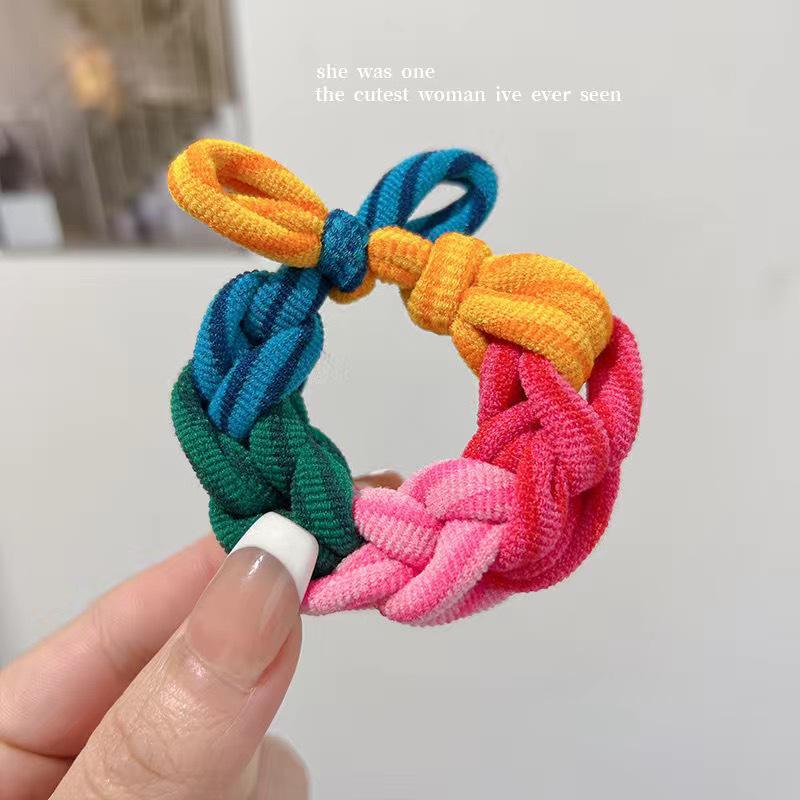 Vielseitige handgestrickte elastische Haargummis für Pferdeschwänze und Haarstyling