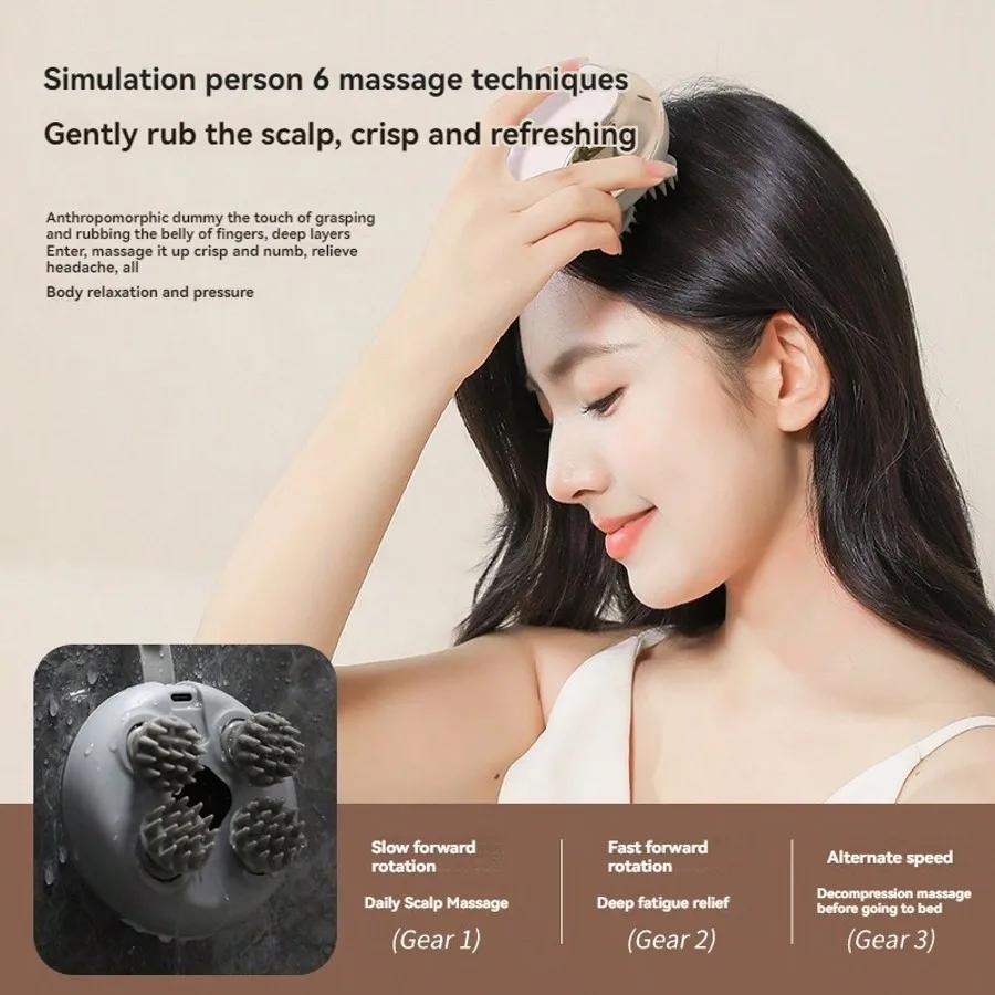 Head Massager,Head Massage Tool, Soothing Headache, Fully Automatic Head Therapy Electric Scalp Massager