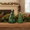 2 Pieces Resin Christmas Tree Tabletop Ornament Indoor