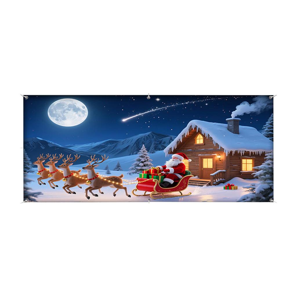 Weihnachtsszene Dekorationen & Festliche Charakter Banner – Feiertagszubehör für Außengaragen