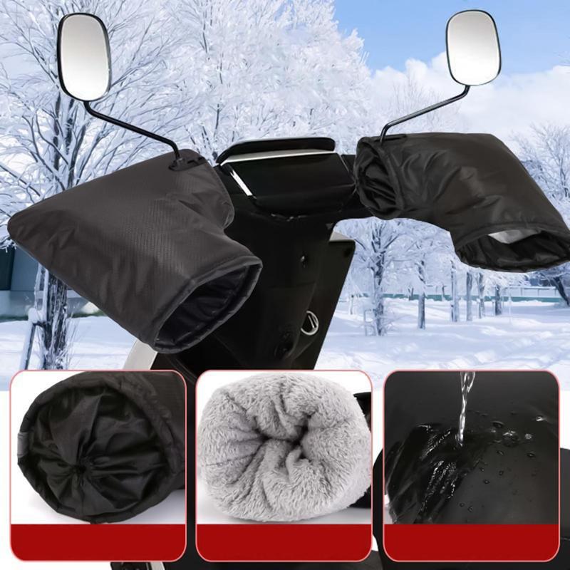 Bicycle Handlebar Mittens Winter Bike Handle Bar Muffs Warm Cold Weather Protection Gloves for Snowmobile Motorcycle Scooter