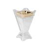 Arabic Style Glass Incense Burner Nordic Ironwork Clear Engraved Square Incense Holder Ornament Four-Corner Design