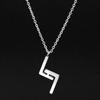 Viking Rune Necklace for Women Stainless Steel Norse Runic Pendant Layering Minimalist Jewelry Gift Delicate Feminine