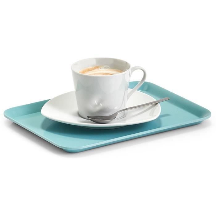 Bac multifonction - ZELLER - Modèle 29027 - Mélamine durable - Couleur gris et blanc - Forme droite