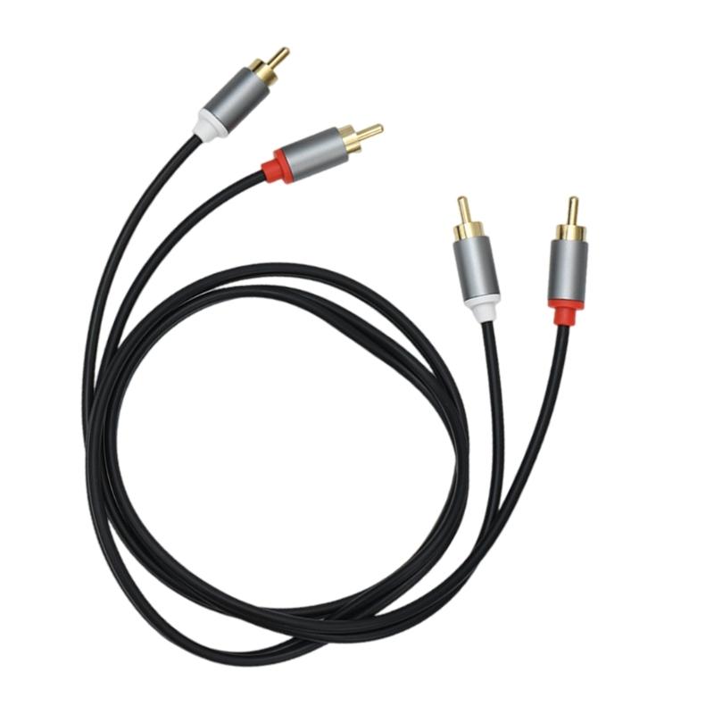 2RCA to 2RCA Stereos Splitter Cable 2RCA Male to 2RCA Male Sound Adapters for Laptop Phone Gaming Consoles Home Theater