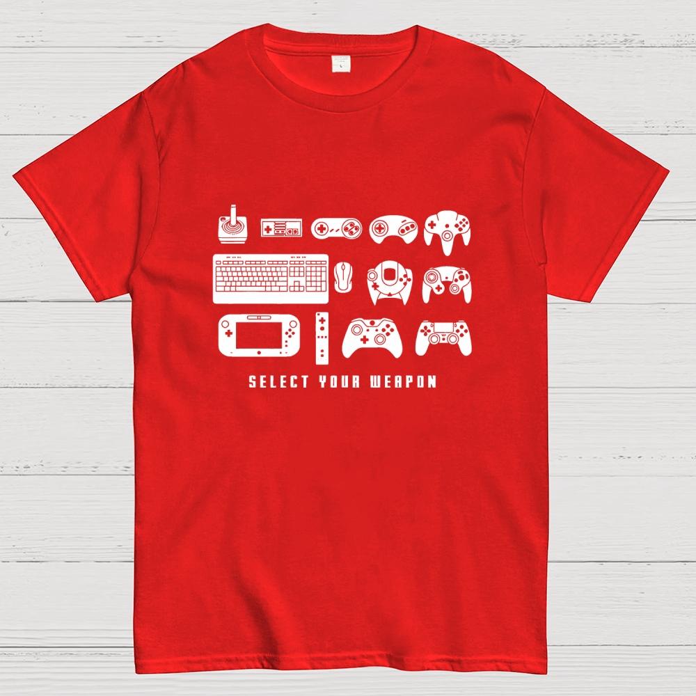 Select Your Weapon Game Controllers Cotton Summer Casual Cool Loose T-Shirt