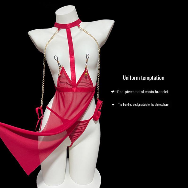 Σετ Εσωρούχων Δεσπόζουσας Πρόκλησης Μεγάλου Μεγέθους - Ερωτικό SM Στολή Πιτζάμα, Πειρασμός & Πάθος 7411