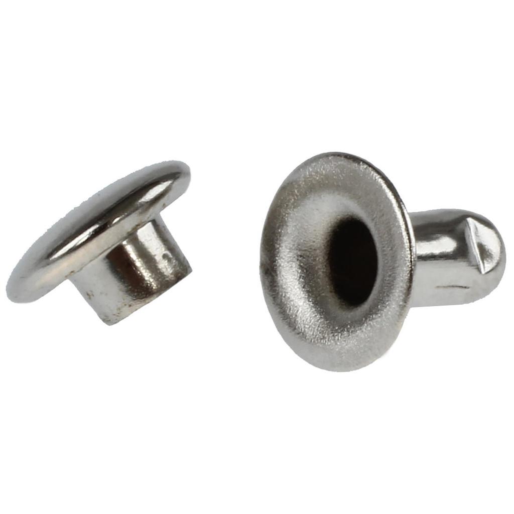 100 ensembles 6 mm ronde fer Rivets RAPID Rivets pour rivetage décorer AD
