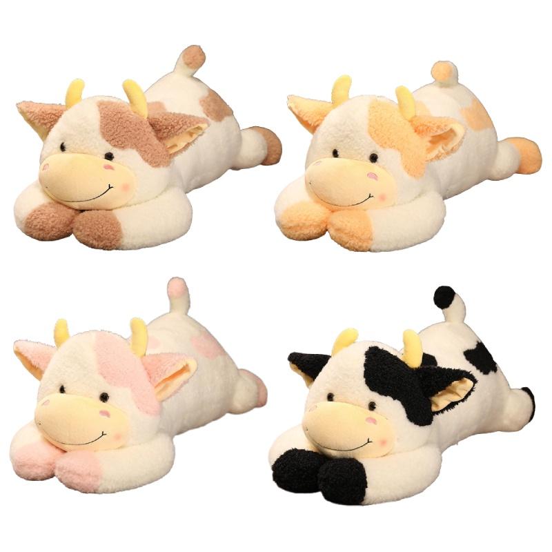 Cute Plush Cow Pillow Toy For Girls To Sleep On Bed