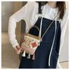 New Ethnic Style Women's Bag Simple and Fashionable Canvas Shoulder Bag Trendy Bucket Messenger Bag Wholesale