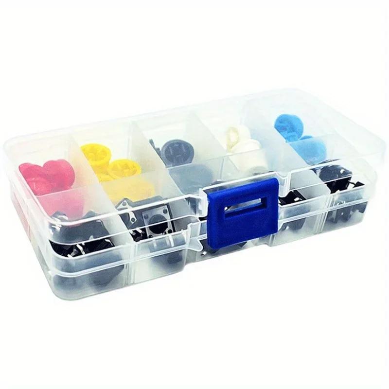 25 Sets Light Touch Switches A24 Circular Button Caps 12 * 12 * 7.3MM Switch Button Circular Kit Electronic Component DIP