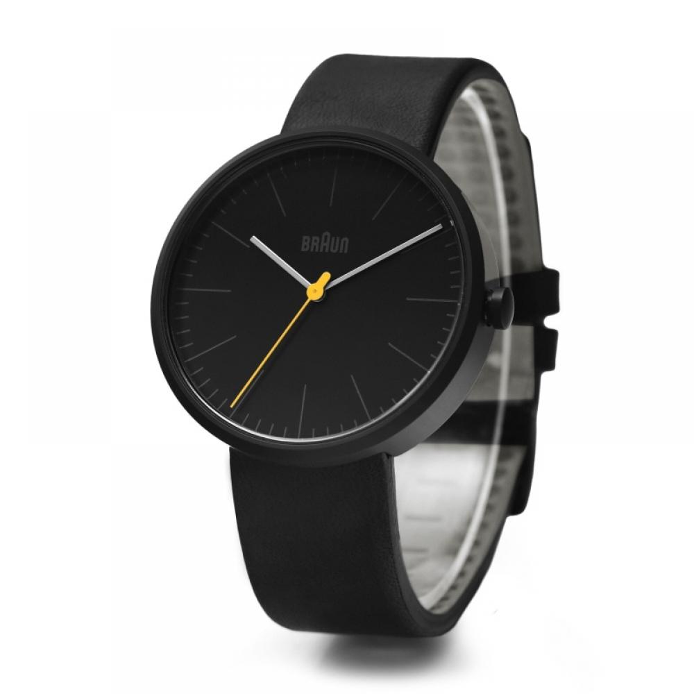 Braun BN0172BKBKG Klassische Public Lederuhr