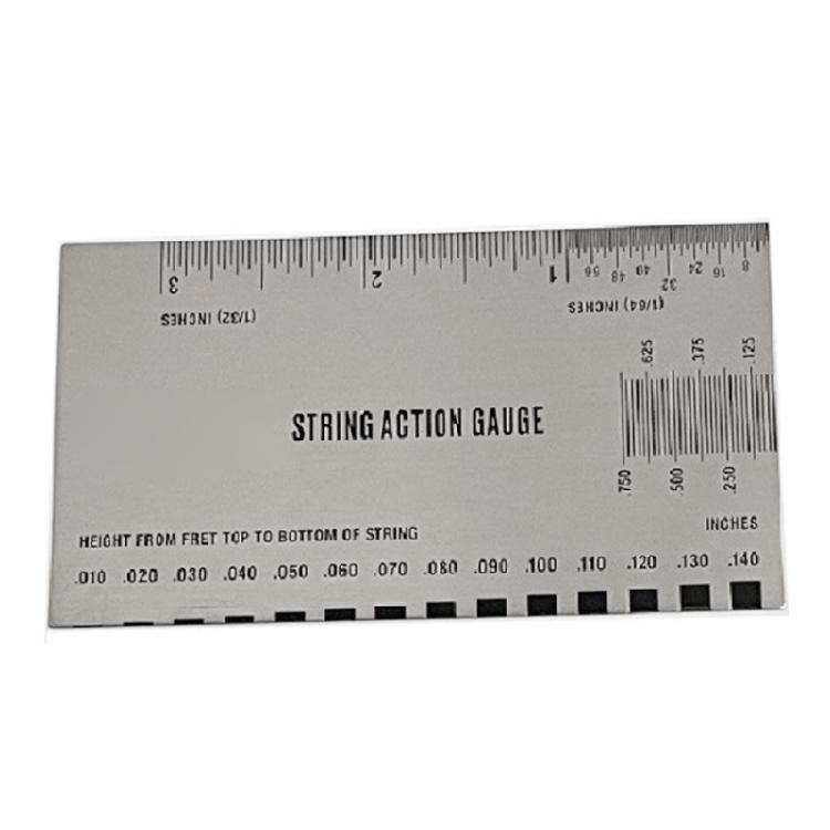 Multifunktionales Gitarrensaitenhöhenmessgerät Instrumentenwartungslineal Geeignet für das Üben zu Hause Professionelle Einstellung