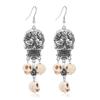 Skeleton Long Retro Earrings With Electroplating For Female Halloween Costume Accessory