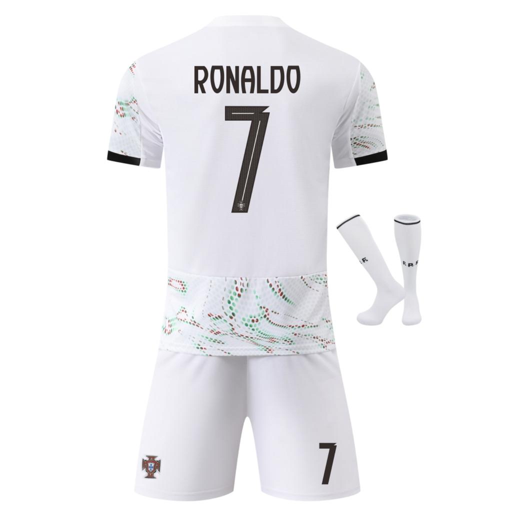 Portugal Ronaldo Weltmeisterschaft Kinder Sportbekleidung Fußballtrikot, Polyester, Weiß