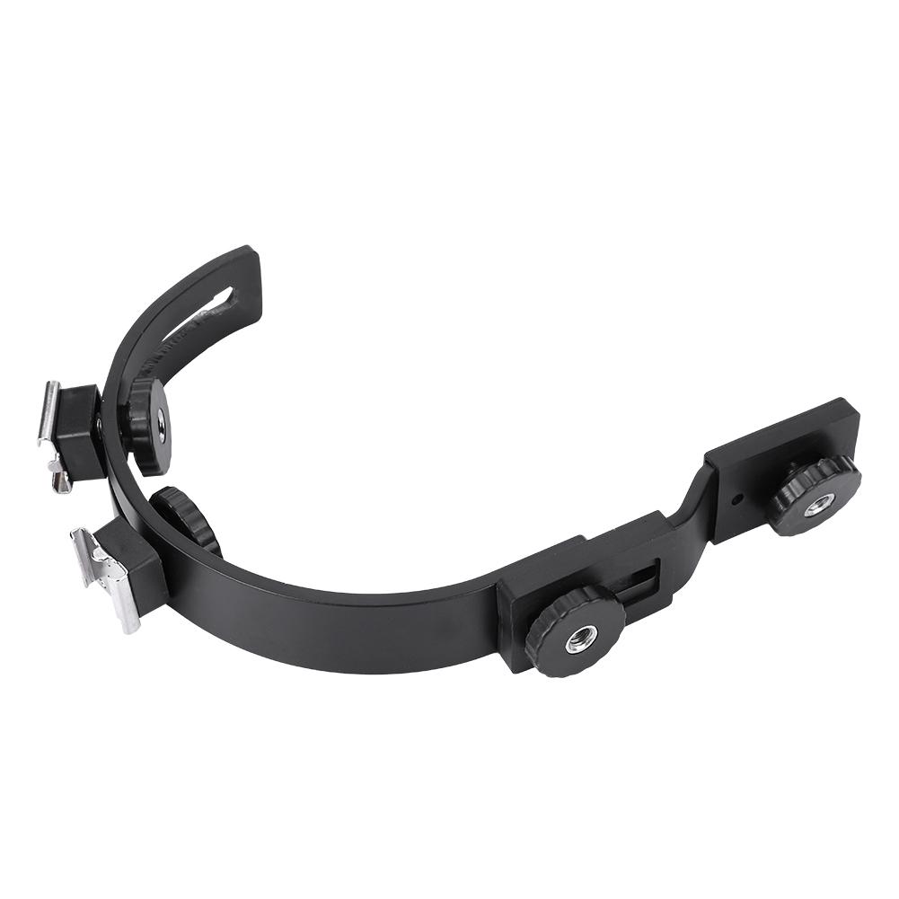 C Shape Dual Hot Shoes Flash Lamp Mount Holder Bracket For DV Camera Camcorder DSLR Camera