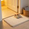 Golvmatta Maskintvättbar Tjock Plysch Badrumsmatta Superabsorberande Snabbtorkande Mjuk Halkfri Duschmatta