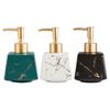 Bathroom Ceramic Dish Soap Lotion Dispenser Marble Look 260ml Pump Bottle, Easy To