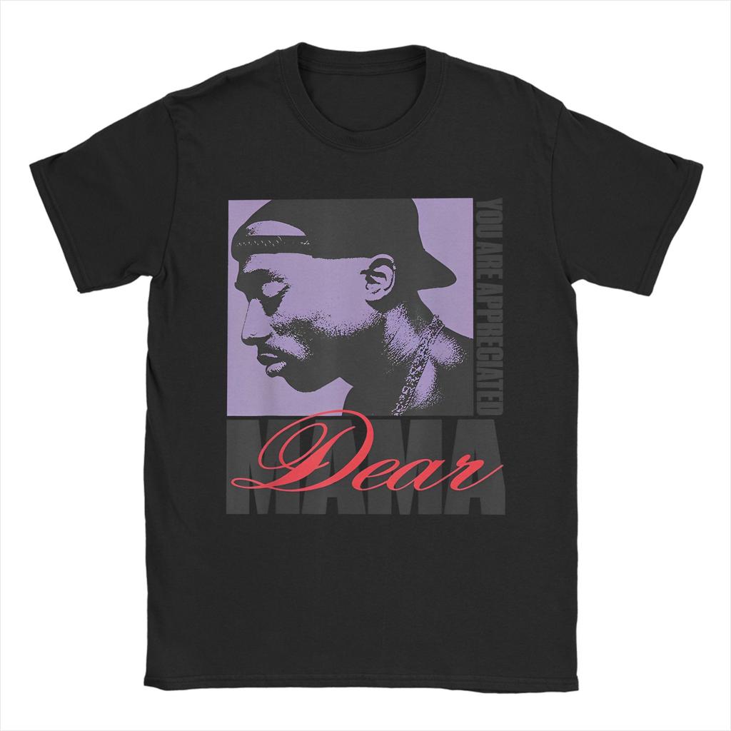 Funny Rapper 2pac Music T-Shirt For Men Women Round Neck Short Sleeve Tops Tupac 100%Cotton Summer Clothing