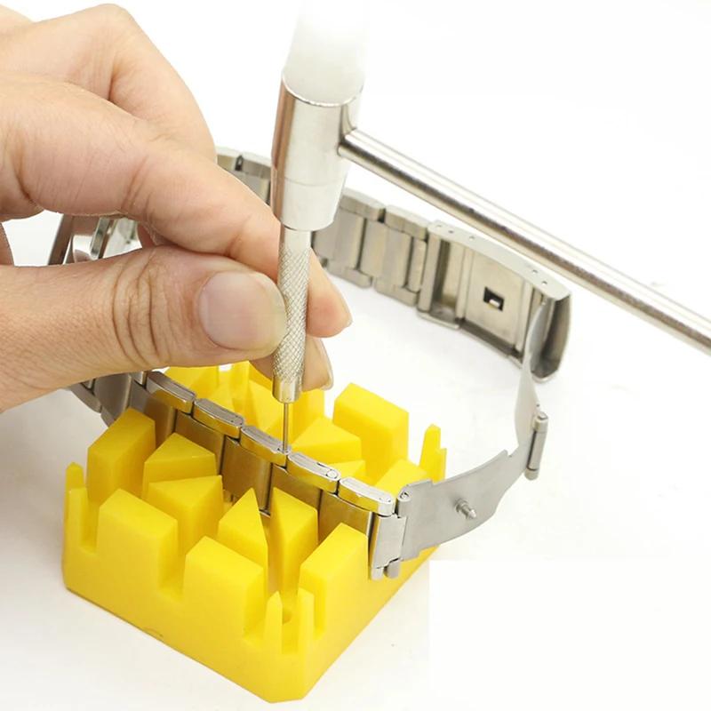 11 Pcs Watch Repair Tool Set Watch Link Band Slit Strap Bracelet Chain Pin Remover Adjuster Kit for Professional Watchmaker Tool