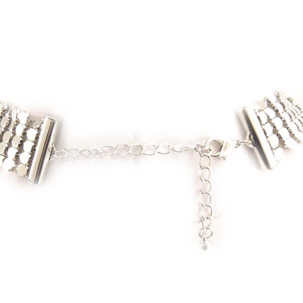 Les Trésors De Lily [C3937] - Silver White 'Cotte De Maille' Designer Set