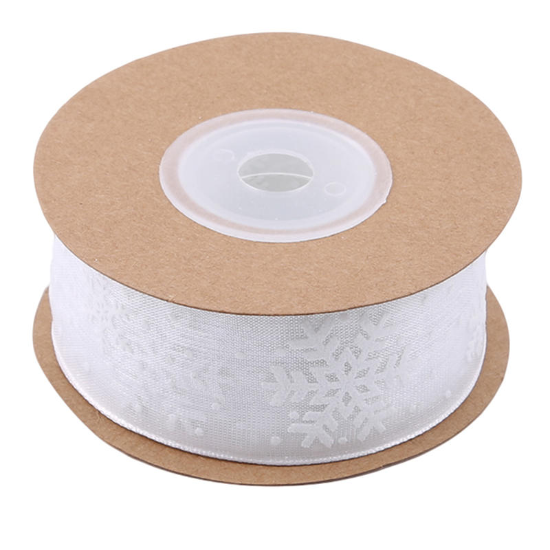 Christmas Printed Ribbons Crafts Sewing Clothing Gift Bow Natural Organza Satin Ribbon Wedding Diy Trim Fabric Decor Accessories