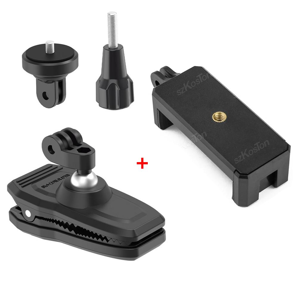 Para Insta360 GO 3 3S DJI Action 5 4 Clipe de Mochila Magnético Rotativo Suporte de Grampo para Câmeras GoPro Hero 13 12 11 10 9 Acessórios