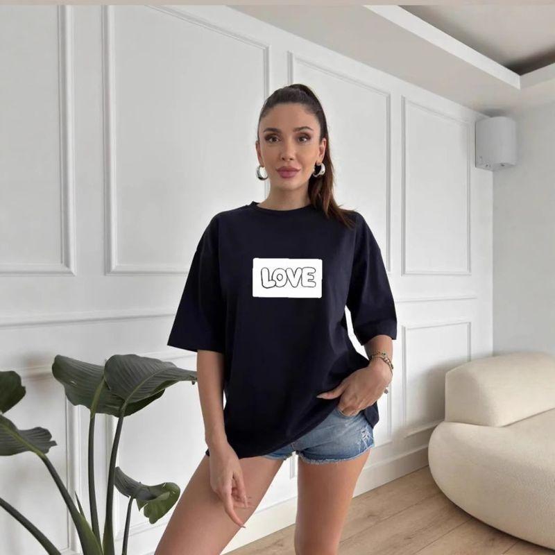 Western Style New Fashion Casual Loose Print Round Neck Short Sleeve T-shirt Top Printed T-shirt Top