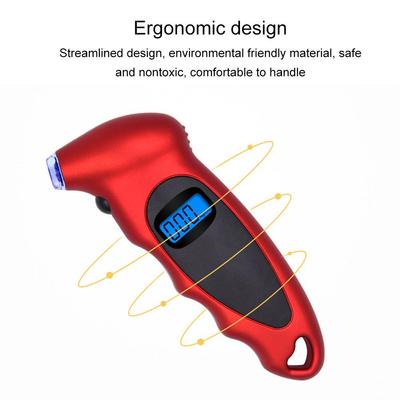 Přenosný mini digitální měřič tlaku v pneumatikách do auta 0-150 PSI s podsvícením a vysoce přesným LCD měřičem tlaku v pneumatikách