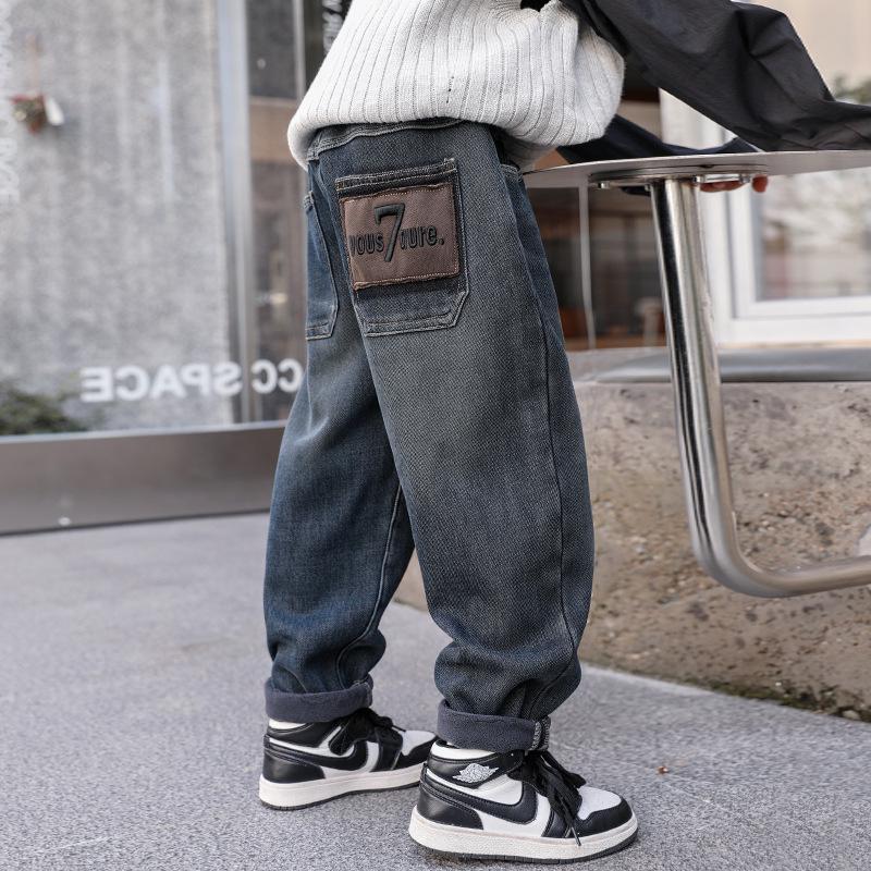 Jungen 2025 Frühling Lässige Weite Jeans für Große Kinder - Lange Hosen für Frühling & Herbst