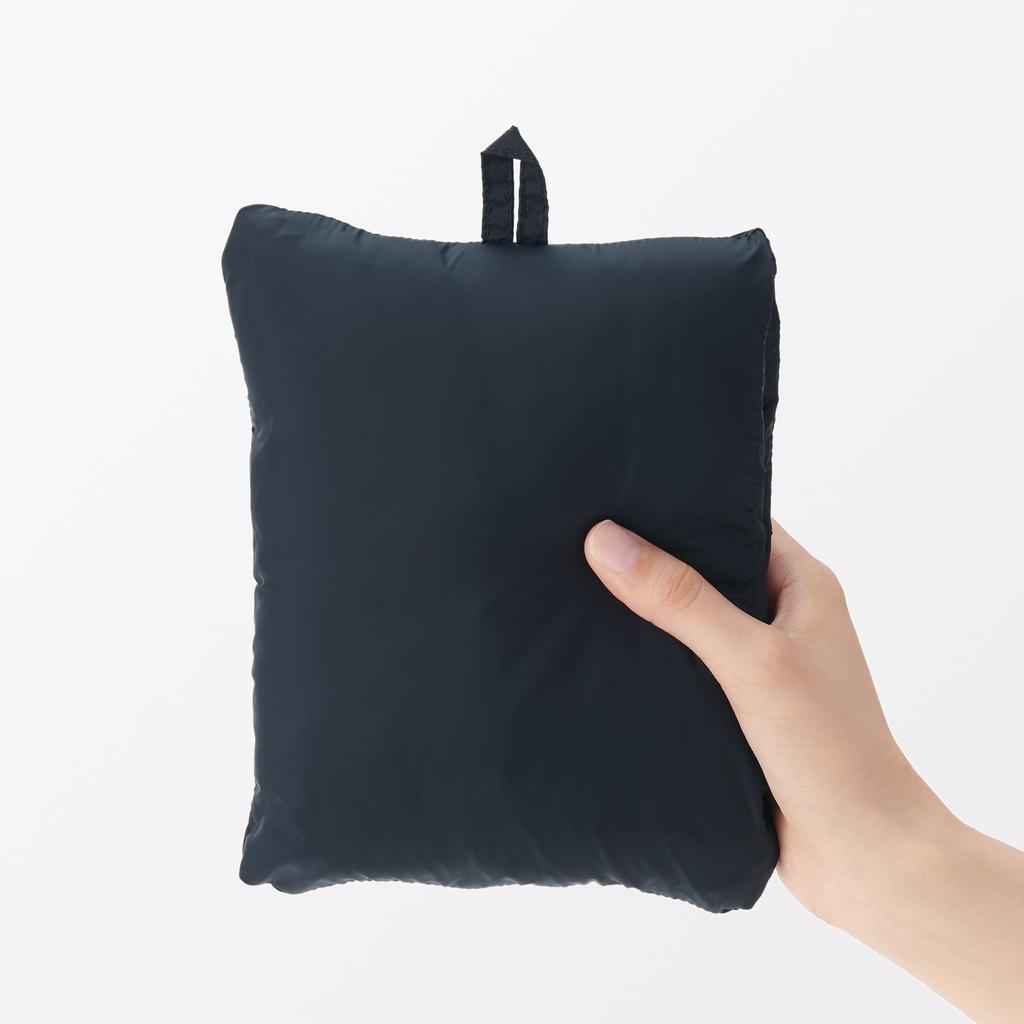 MUJI Lightweight Down Collarless Vest AD0U7A4A Dark Size XL Men's (Anti-Static Lining) Navy,