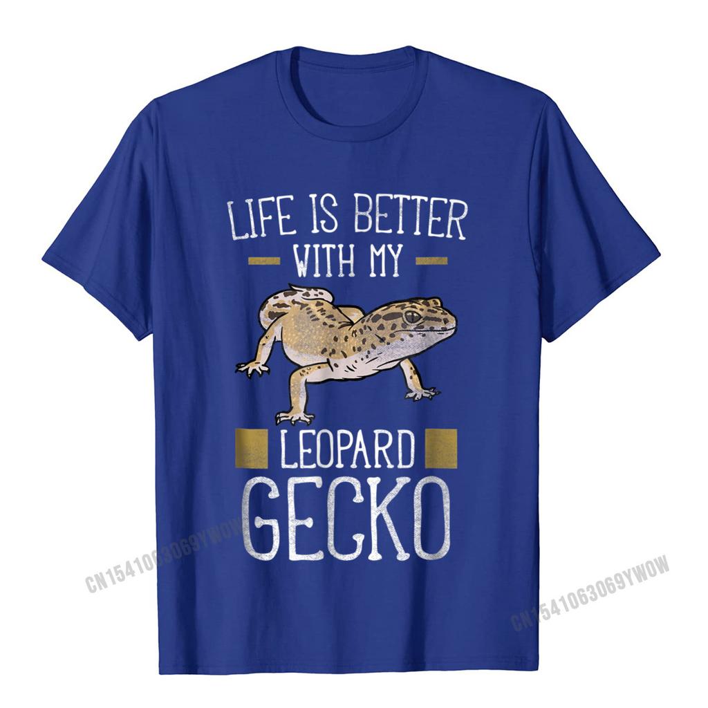 Life Is Better With My Leopard Gecko Shirt Reptile Shirts Camisas Unisex Printed Top TShirts For Unisex Tees Summer Oversized